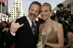 Morgan spurlock with alex jamieson at academy awards